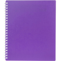 Тетрадь А5 80л клетка "Canvas. Фиолетовая" на спирали пластиковая обложка 081644