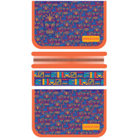 Пенал "Summertime" 20х13х3см прямоугольный одностворчатый, 2 откидные планки, ткань ПО-42