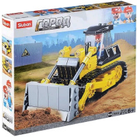 Конструктор "Бульдозер" 231 деталь 28х24х5,5см пластик 38-0802