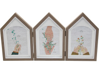 Рамка для фото 10х15см дерево, 3 фотографии Y8131-19