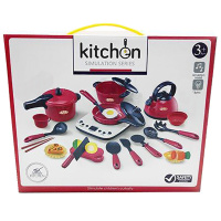 Набор "Кухня" 26х22х16,5см 22 предмета, пластик (свет, звук) 2082348/3201A