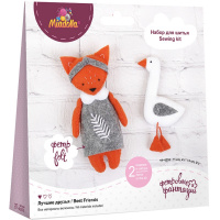 Набор для шитья "Лучшие друзья" (мулине, фетр, синтепон, игла, выкройка) TF-0253