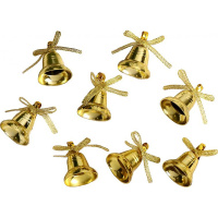 Колокольчик 3см с лентой, металл, золото Y3805-16