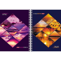 Тетрадь А5 80л клетка "Закаты-Рассветы" на спирали двойная, твердая обложка 035226