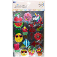 Наклейки 3D 17х30см 8 видов Y9254-19