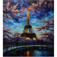 Алмазная мозаика 40х50см "Мост в Париже" полная выкладка ZS4728