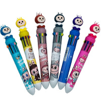 Ручка шариковая "Зубастик" 0,7мм, автомат, 10-ти цветная, 6 видов 9036