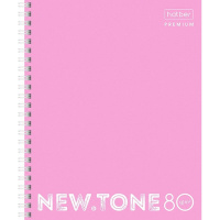Тетрадь А5 80л клетка "NEWtone Neon Пион" 80гр/м2 на спирали глянцевая ламинация 065633
