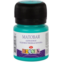 Краска акриловая 20мл мятная матовая Декола 14326735