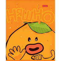 Тетрадь А5 48л клетка "Озорной апельсинчик" на скобе матовая ламинация 5 дизайнов 082845