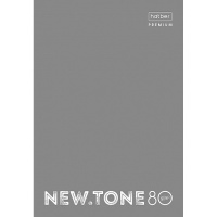 Тетрадь А4 80л клетка "NEWtone Pastel Серый жемчуг" 80гр/м2 на скобе глянцевая ламинация 067707