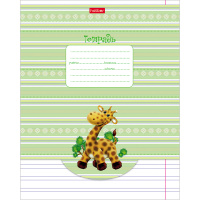 Тетрадь А5 12л узкая линия "Зоопарк" на скобе 12Т5B7