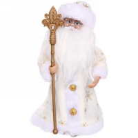 Дед Мороз 30см в синей/красной/золотой шубе (звук) Y8490-19