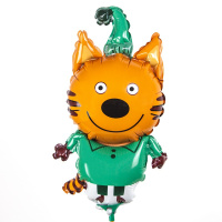 Шар воздушный 36см(14") на палочке "Мини. Три Кота. Компот" с клапаном, фольга 402117