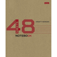 Тетрадь А5 48л линия "48 листов" на скобе крафт 079276