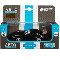 Машина "BMW Z4 GT3" черная, инерционная, металл 17,5см (свет, звук, откр.двери) JB1200132