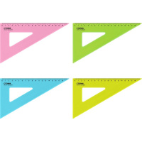 Треугольник 30х18см прозрачный неоновый, пластик, 4 цвета ТК47