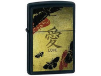 Зажигалка Love металл, черная 20 839