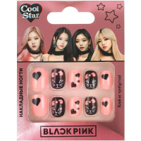 Накладные ногти "Black pink. Cool Star" 10шт в картонной коробке 115615-BP-TTG
