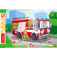 Пазлы 12 эл. "Пожарная машина" 20х30см в рамке 12ПЗ4_09342/026190
