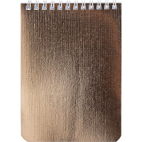 Блокнот А6 40л "METALLIC. Золото" клетка бумвинил на гребне 059692