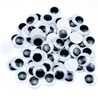 Декоративные элементы глазки подвижные д.15мм, 50шт черные Y4332-16