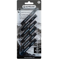 Уголь прессованный 6шт 10х10х80мм квадратный, в блистере CCP-01