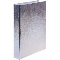 Тетрадь на кольцах А5 120л клетка серебро бумвинил металлик 120ТК5В1_03426/070804