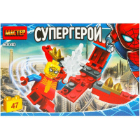 Конструктор "Супергерои" 47 деталей 20х14х4см пластик (1-фигурка) 60040-ZH