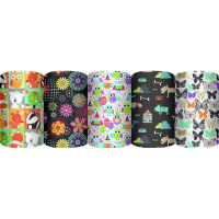 Бумага упаковочная 70см х 1,5м "Детская тематика" мелованная глянцевая 5 дизайнов ZUEP-UG2-LWC-715