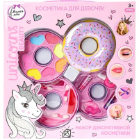 Косметика для девочек "Пончики" (тени для век, блеск для губ, помада, лак) 117253-UNI-ML