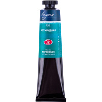 Краска акриловая 46мл изумрудная туба Ладога 2204720