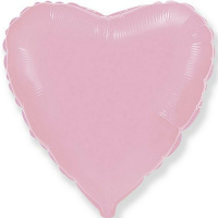 Шар воздушный 23см(9") на палочке "Мини. Сердце розовое макарунс" фольга 202500RS
