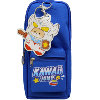 Пенал "Kawaii jump" 21х9х5см прямоугольный, 1 отделение, 1 карман, с брелком, синий DB23291