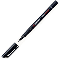 Маркер перманентный "OHpen universal" черный, игольчатый наконечник, толщина линии 0,4мм S 841/46