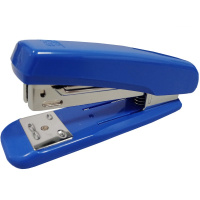 Степлер №24/6,26/6 25л глубина 45мм со скобами, пластик, синий E0306