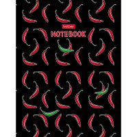 Бизнес-блокнот А6 80л "Red pepper" клетка 7БЦ глянцевая ламинация 80ББ6В1_25238