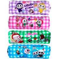 Пенал "Зубастик" 20,5х6,5х5см квадратный, 1 отделение, пвх, 4 вида М-9695