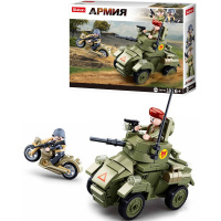 Конструктор "Вторая мировая война.Армия UK. Бронемашина" 154 детали 19х23х4,5см пластик M38-B0710