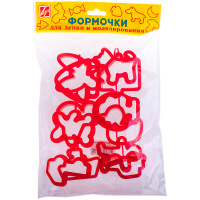 Формочки для лепки 12шт. пластик, в пакете севроподвесом 11С 752-08