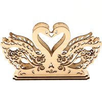 Заготовка для декорирования Салфетница Лебеди 14*10*4,5см фанера 3мм 120013