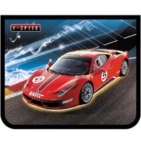 Папка на молнии А5 "Спортивный заезд" 230х190х50мм пластик ПМ-А5-29