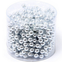 Бусы Шары 7,5мм 5м серебро Y6604-18