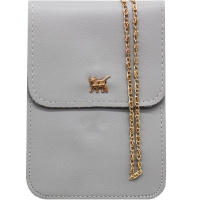 Сумочка 12х18см 2 отделения, искусственная кожа, серая SD2272