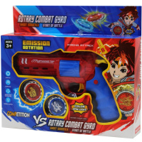 Набор волчков с запускным устройством "Пистолет" 20х12см (2 волчка 4см) пластик Y11165-24