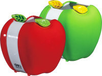 Подставка д/канц.принадлежностей "Яблоко" 9х9х8см пластик, ассорти E9139