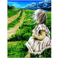 Живопись по номерам (акрил) 40х50см "Дорога в дождь" сложность 4, холст на подрамнике N 00139