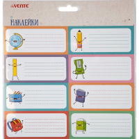 Наклейки для информации 4х9,6см "Ура! Школа!" 8шт 8004154