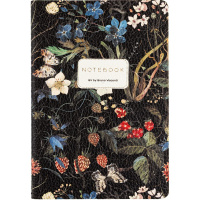 Тетрадь А5 60л клетка "Flora. Лесные ягоды" прошитый блок, искусственная кожа 7-60-1384/05