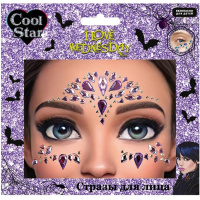 Наклейки Стразы для лица "Cool Star" 15х15см 115999-W-TTG